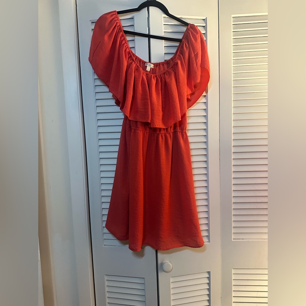 Off Shoulder Red Dress